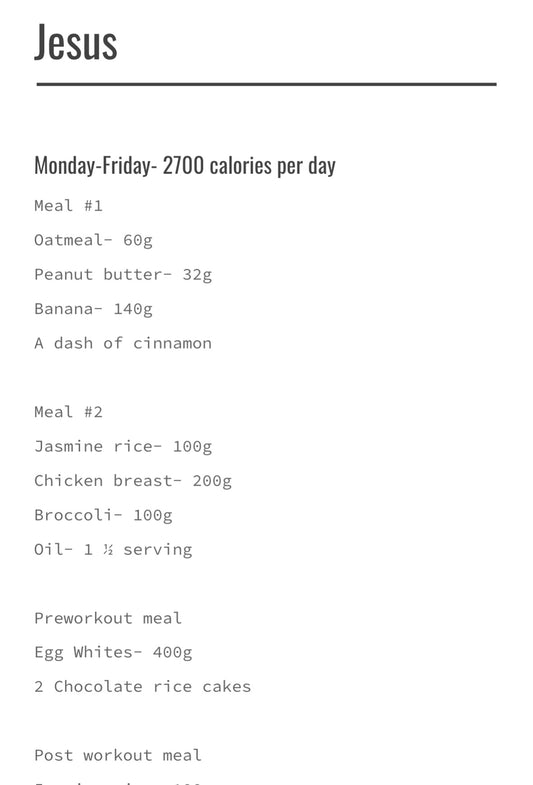 Meal plan